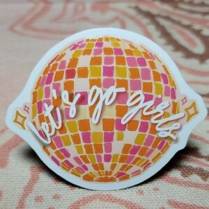 Let's Go Girls Sticker Colorful Disco Ball Sticker (J)